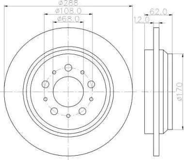 Тормозной диск HELLA PAGID 8DD355113021