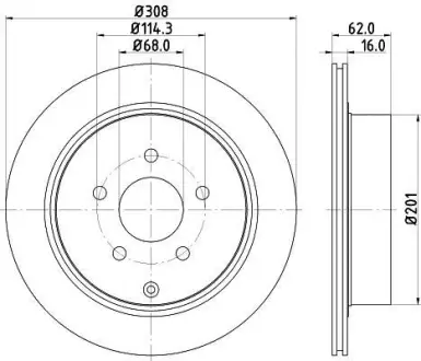 Тормозной диск HELLA PAGID 8DD355113031