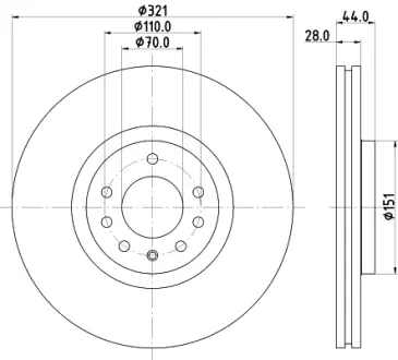 Тормозной диск HELLA PAGID 8DD355113101