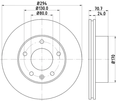 Тормозной диск HELLA PAGID 8DD355113391