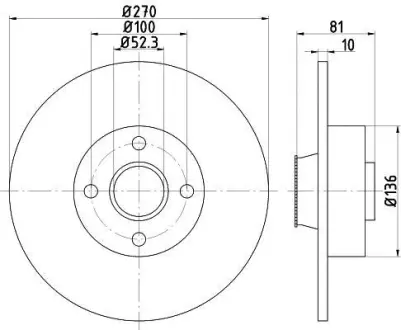 Тормозной диск HELLA PAGID 8DD355113491