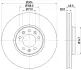 Диск передній Peugeot Expert 1.6HDi-2.0HDi 01.07- HELLA PAGID 8DD355113671 (фото 4)