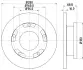 Диск гальмівний перед. Ford Mondeo/Galaxy /S-Max 1.6-2.5 07- HELLA PAGID 8DD355113811 (фото 4)