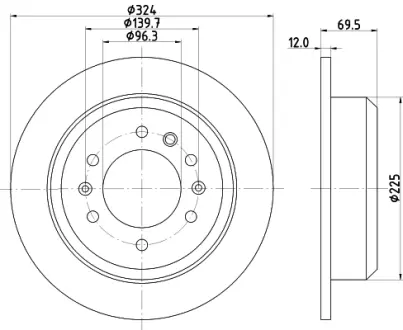 Тормозной диск HELLA PAGID 8DD355114041