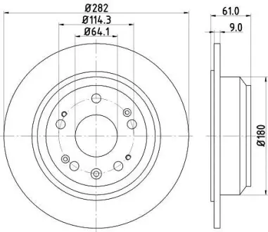 Тормозной диск HELLA PAGID 8DD355114441