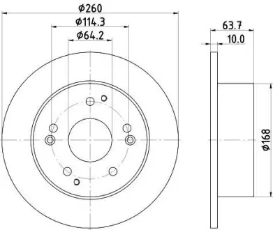 Тормозной диск HELLA PAGID 8DD355114831
