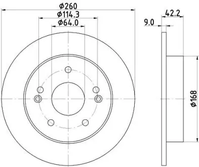 Тормозной диск HELLA PAGID 8DD355115021