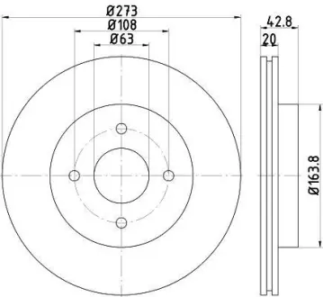 Тормозной диск HELLA PAGID 8DD355115051