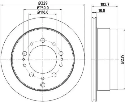 Тормозной диск HELLA PAGID 8DD355115061