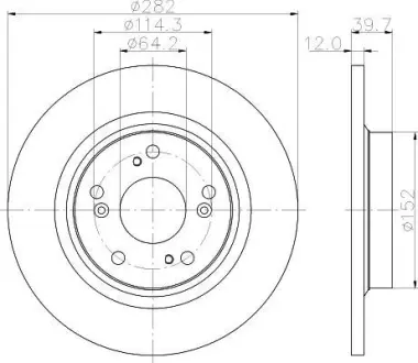 Тормозной диск HELLA PAGID 8DD355115101