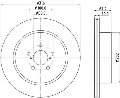 Тормозной диск HELLA PAGID 8DD355115131