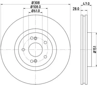 Тормозной диск HELLA PAGID 8DD355115161