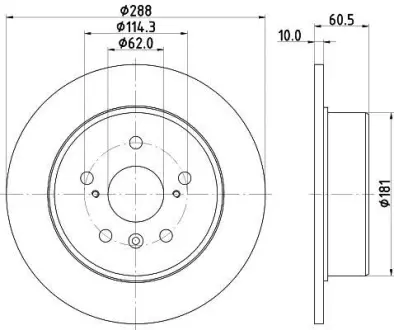 Тормозной диск HELLA PAGID 8DD355115251