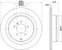 Диск гальмівний задн. Land Rover Range Rover III 05- HELLA PAGID 8DD355115291 (фото 4)