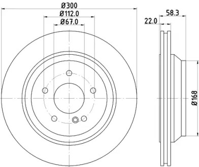 Тормозной диск HELLA PAGID 8DD355115392
