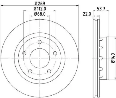 Тормозной диск HELLA PAGID 8DD355115441
