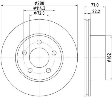 Тормозной диск HELLA PAGID 8DD355115901