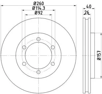 Тормозной диск HELLA PAGID 8DD355116001