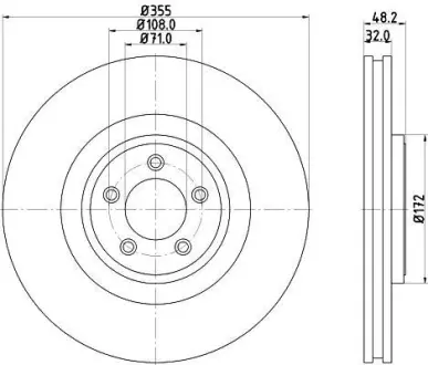 Тормозной диск HELLA PAGID 8DD355116011