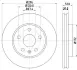 Гальмівний диск передній Ø 296mm Opel Insignia 1.6/1.8/2.0 08- HELLA PAGID 8DD355116031 (фото 1)