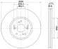 Гальмівний диск передній Honda Accord IX, Accord VIII 2.0-3.5 06.08- HELLA PAGID 8DD355116091 (фото 4)