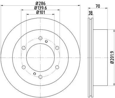 Тормозной диск HELLA PAGID 8DD355116321