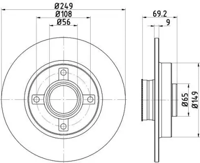 Тормозной диск HELLA PAGID 8DD355116431