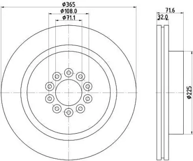 Тормозной диск HELLA PAGID 8DD355116851