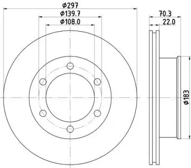 Тормозной диск HELLA PAGID 8DD355117441