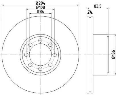Тормозной диск HELLA PAGID 8DD355117491
