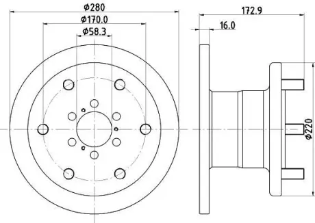Тормозной диск HELLA PAGID 8DD355117591