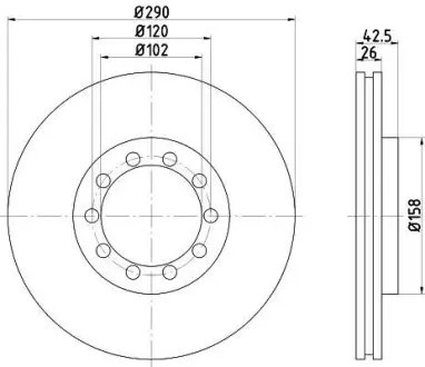 Тормозной диск HELLA PAGID 8DD355117601