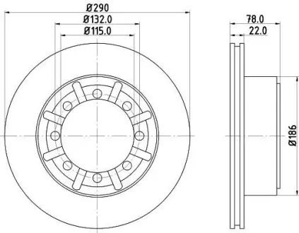 Тормозной диск HELLA PAGID 8DD355117611