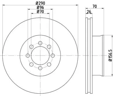 Тормозной диск HELLA PAGID 8DD355117651