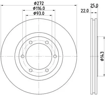 Тормозной диск HELLA PAGID 8DD355117661