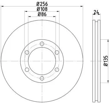 Тормозной диск HELLA PAGID 8DD355117701