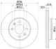 Гальмівний диск перед. Accent/Solaris/Rio 10- 1.1-1.6 (PRO) HELLA PAGID 8DD355117981 (фото 4)