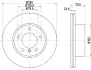 Диск гальмівний перед. вентильований BMW 1(F20) "1,4-1,6 "F "10 HELLA PAGID 8DD355118031 (фото 1)