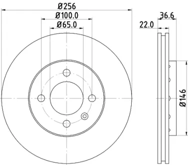Тормозной диск HELLA PAGID 8DD355118261