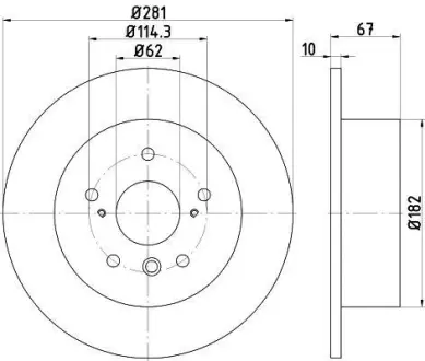 Тормозной диск HELLA PAGID 8DD355118311