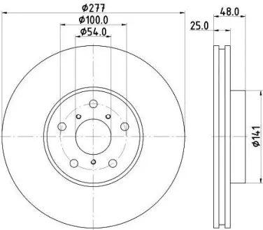 Тормозной диск HELLA PAGID 8DD355118461