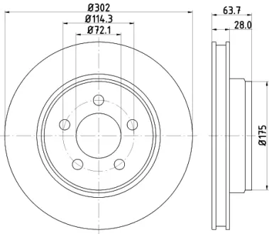 Тормозной диск HELLA PAGID 8DD355119241