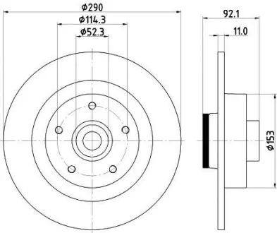 Тормозной диск HELLA PAGID 8DD355119301