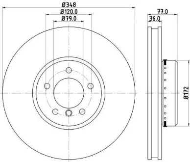 Тормозной диск HELLA PAGID 8DD355119331