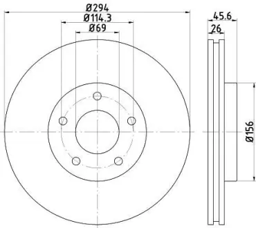 Тормозной диск HELLA PAGID 8DD355119621