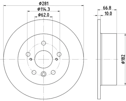 Тормозной диск HELLA PAGID 8DD355119671