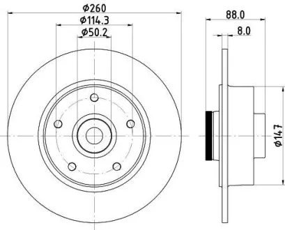 Тормозной диск HELLA PAGID 8DD355120101