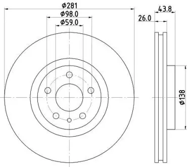 Тормозной диск HELLA PAGID 8DD355120291