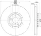 HELLA PRO HIGH CARBON BMW гальмівний диск передн. лівий X5 (E70), X5 (F15, F85), X6 (E71, E72) HELLA PAGID 8DD355120721 (фото 4)