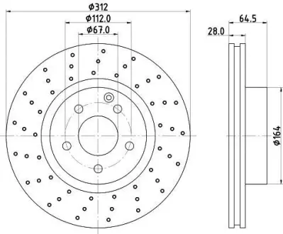 Тормозной диск HELLA PAGID 8DD355121251